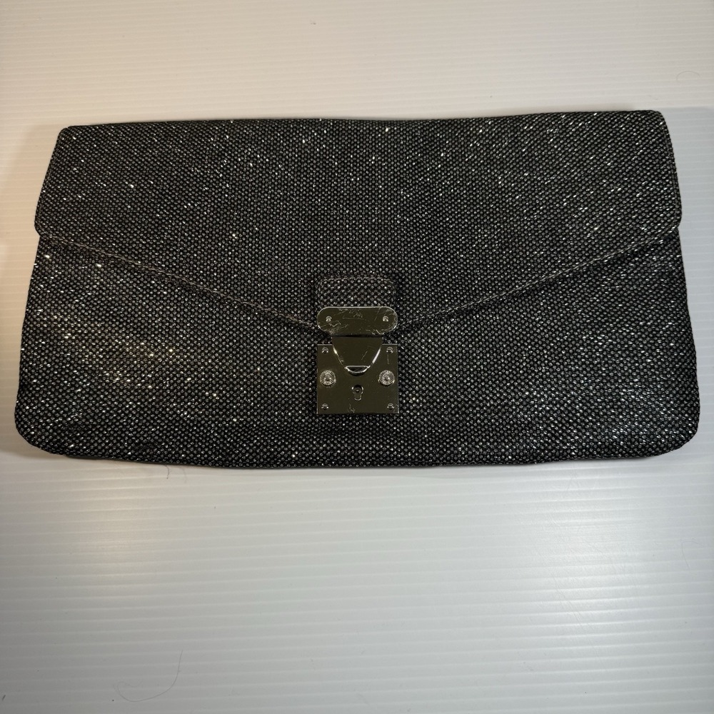Cosmopolitan Black Glittered Clutch Bag